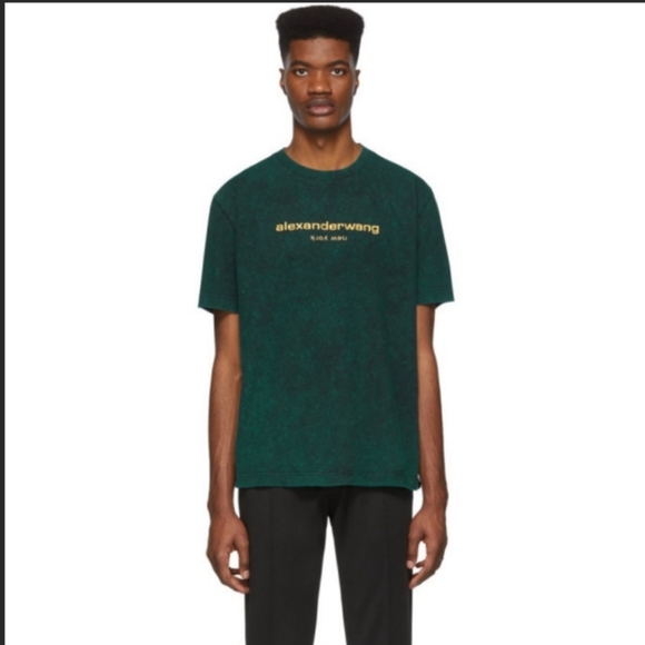 Alexander Wang New York acid wash logo T shirt